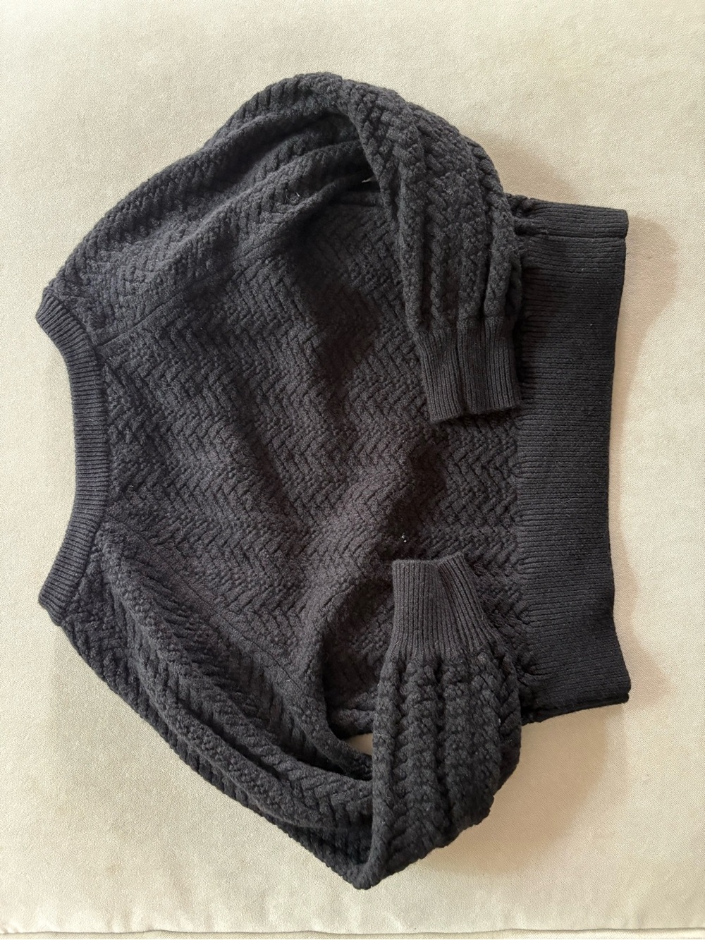 Aritzia Wilfred Black Cable-Knit Button Cardigan - Picture 2 of 4